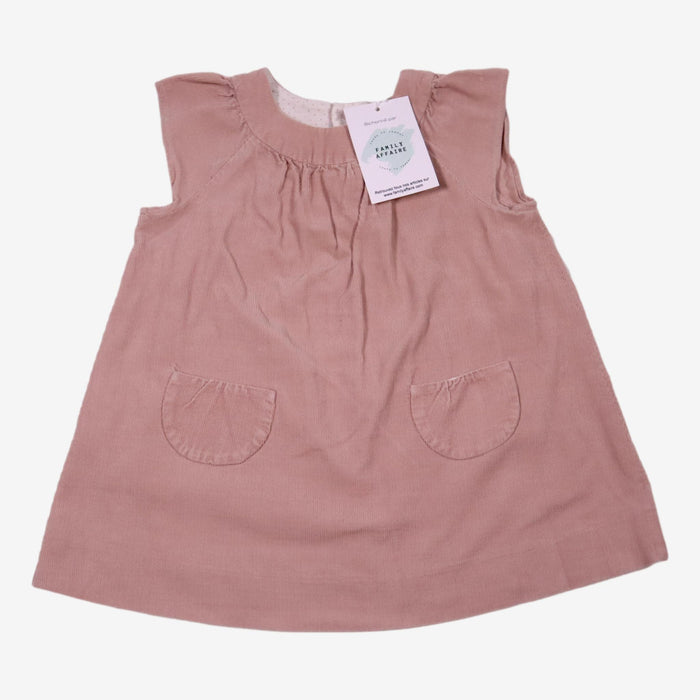 BONPOINT 18 mois robe rose pale en velours