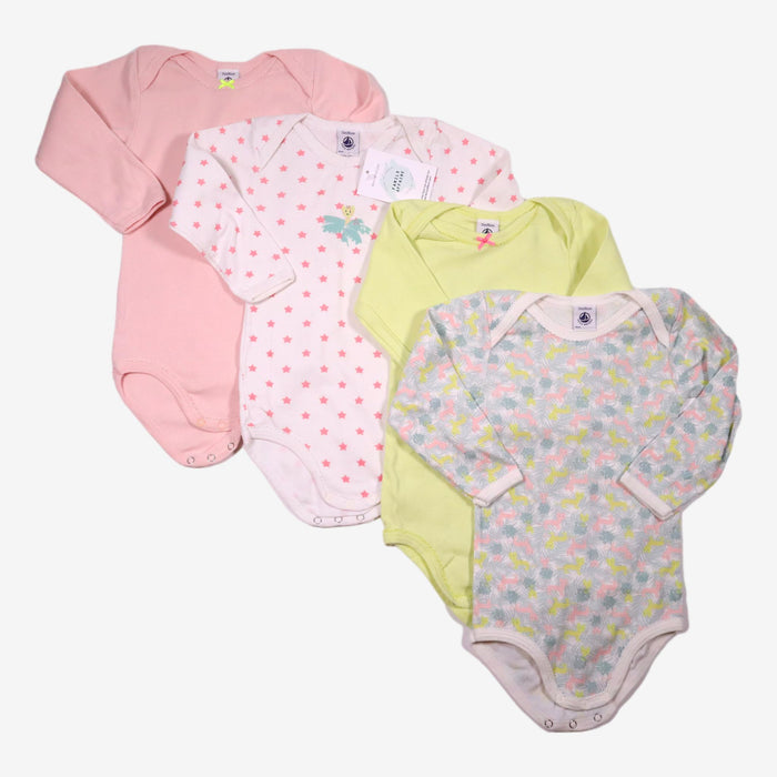 PETIT BATEAU 2 ans Lot de 4 Bodies divers