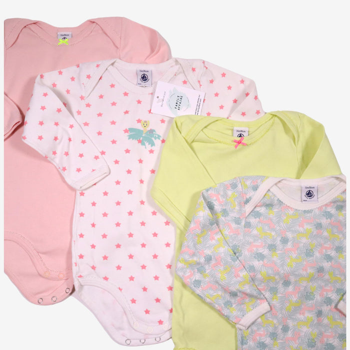 PETIT BATEAU 2 ans Lot de 4 Bodies divers