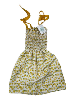 Robe 6 ans faite main citrons jaune