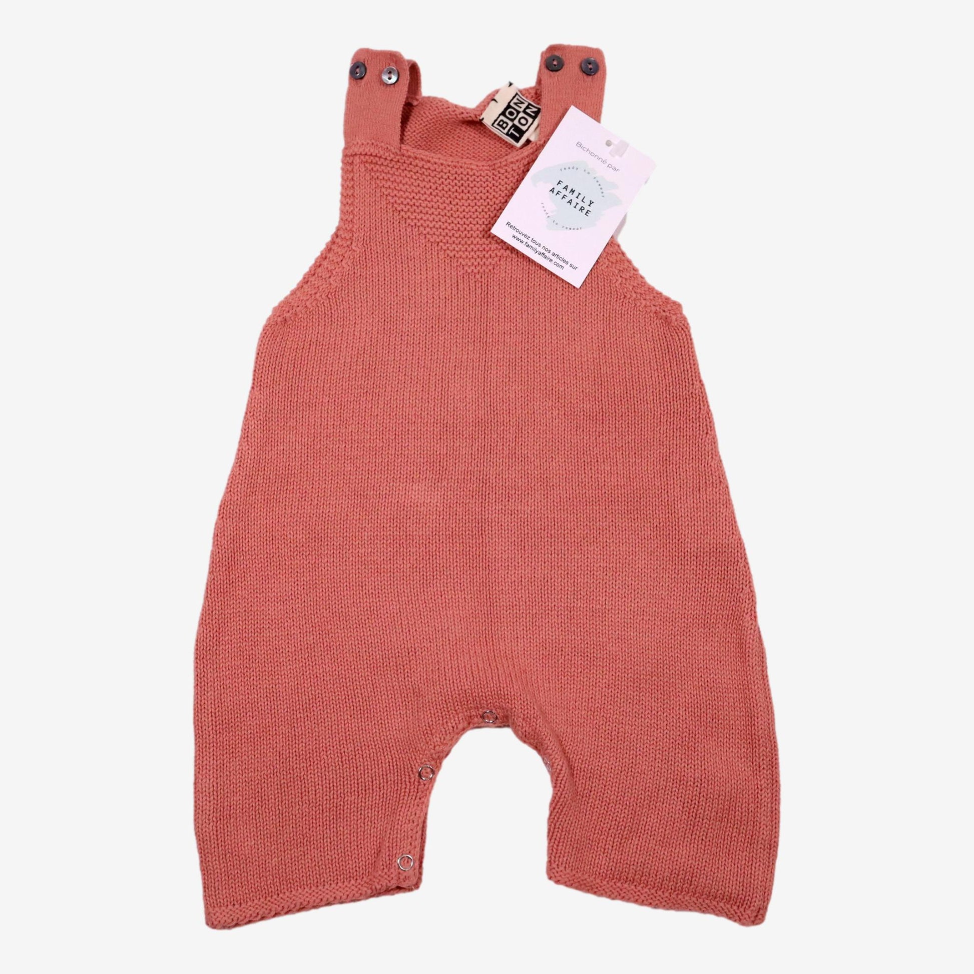 BONTON 3 mois Combinaison en tricot rose