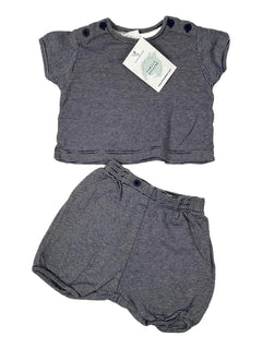 JACADI 6 mois ensemble tee shirt short rayé