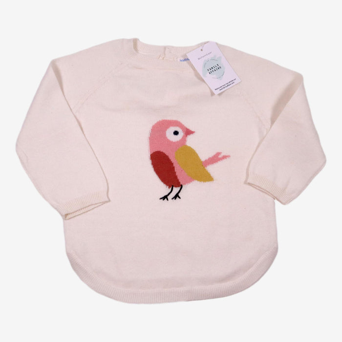 BOUT'CHOU 2 ans Pull oisillon blanc