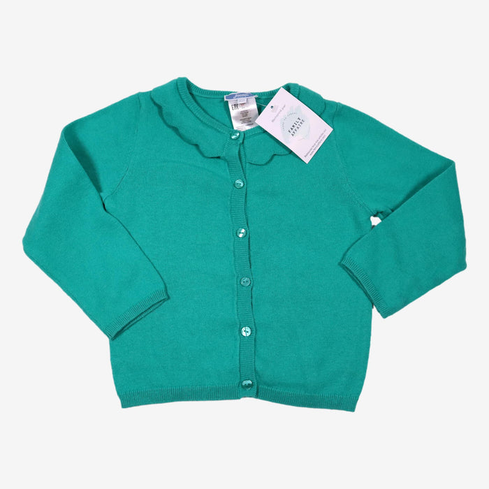 JACADI 3 ans Gilet col pétale turquoise