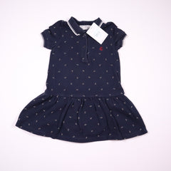 PETIT BATEAU 2 ans Robe polo imprimé ancres