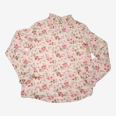 BONPOINT 12 ans Blouse col cheminée à fleurs