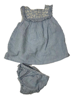 BABY BODEN 0/3 mois Robe et bloomer rayée et broderies