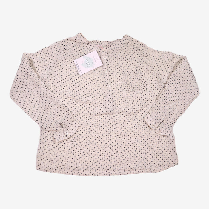 BONPOINT 6 ans Blouse crème a pois gris