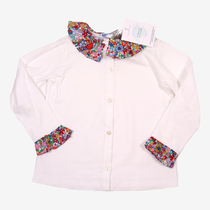 JACADI 4 ans top blanc col liberty