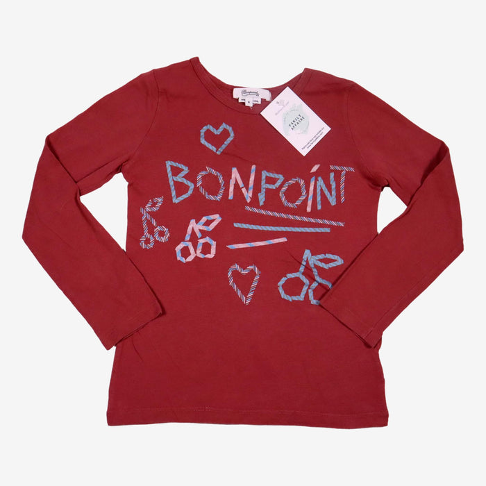 BONPOINT 6 ans tee shirt rouge terre