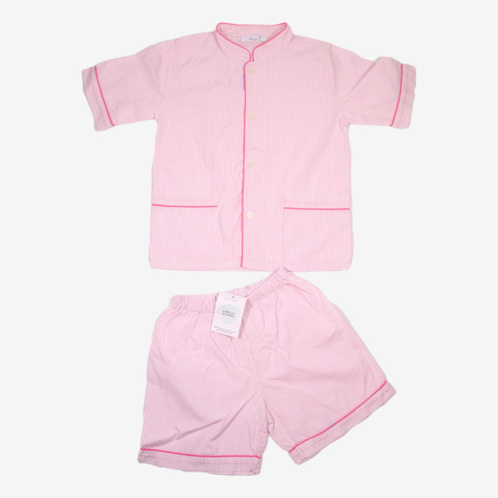 BABY J 4 ans pyjama short rayure rose défaut