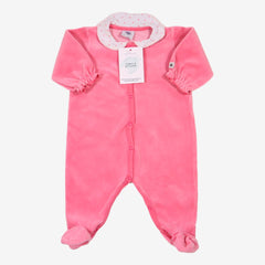 PETIT BATEAU 3m pyjama velours rose