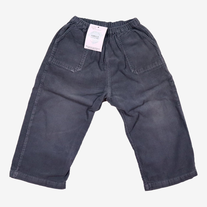 BONTON 2 ans pantalon en velours bleu gris