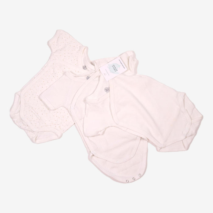 PETIT BATEAU 6m lot de 3 bodys