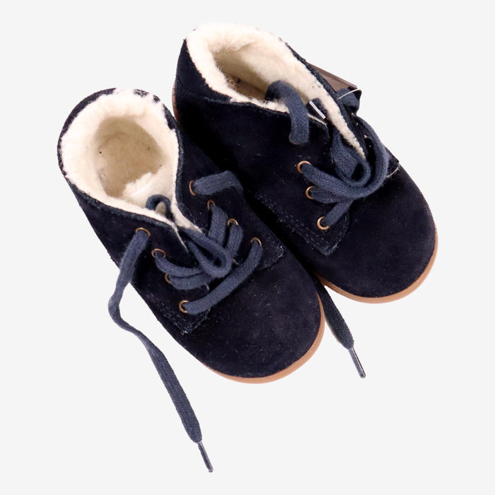 POM D'API P21 chaussures à lacets marine fourrées