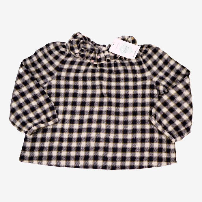 BONPOINT 4 ans blouse vichy noir et blanc