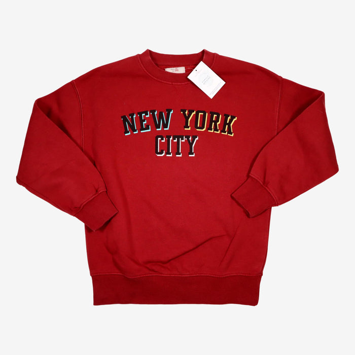 ZARA 10 ans sweat rouge NYC