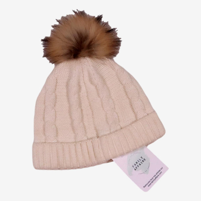 TARTINE ET CHOCOLAT 2/3 ans Bonnet pompom en maille tressée