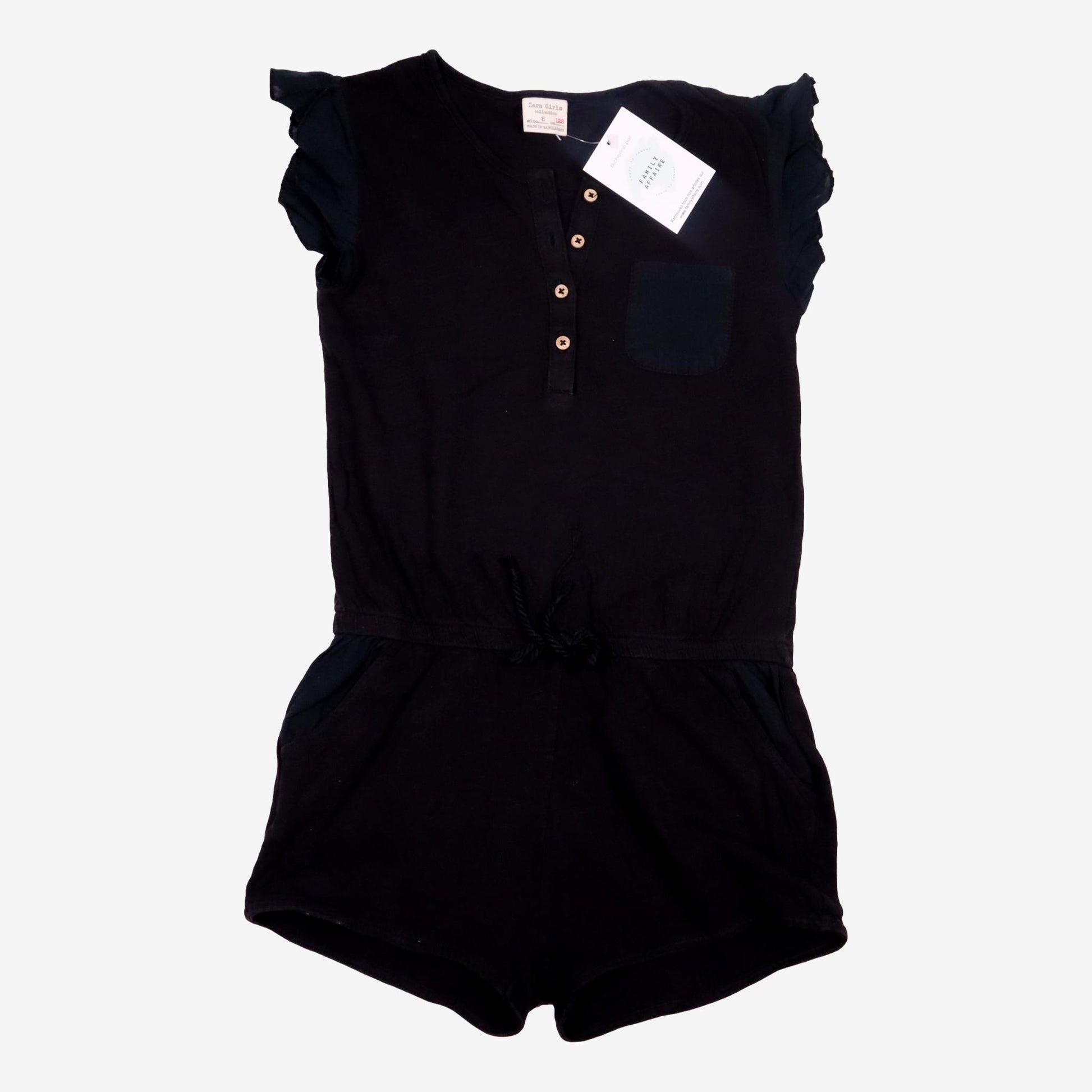 ZARA 8 ans Combi short noire à volants