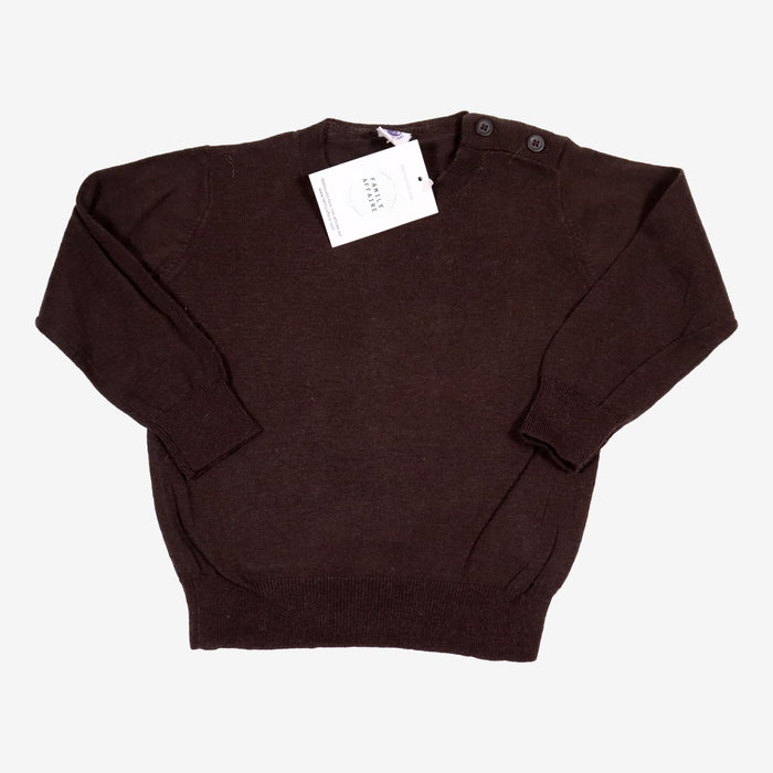 PETIT BATEAU 2 ans Pull fin marron