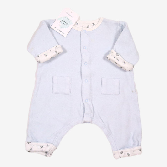 PETIT BATEAU 1 mois Pyjama bleu éponge