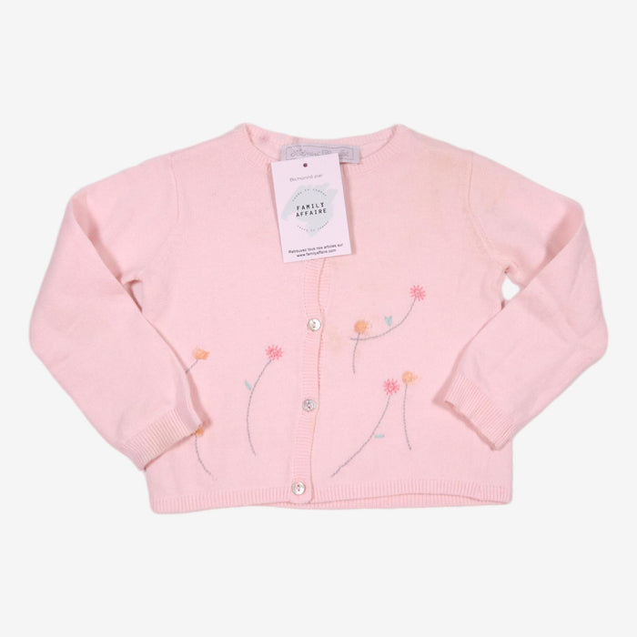 TARTINE ET CHOCOLAT 18 mois Gilet rose brodé