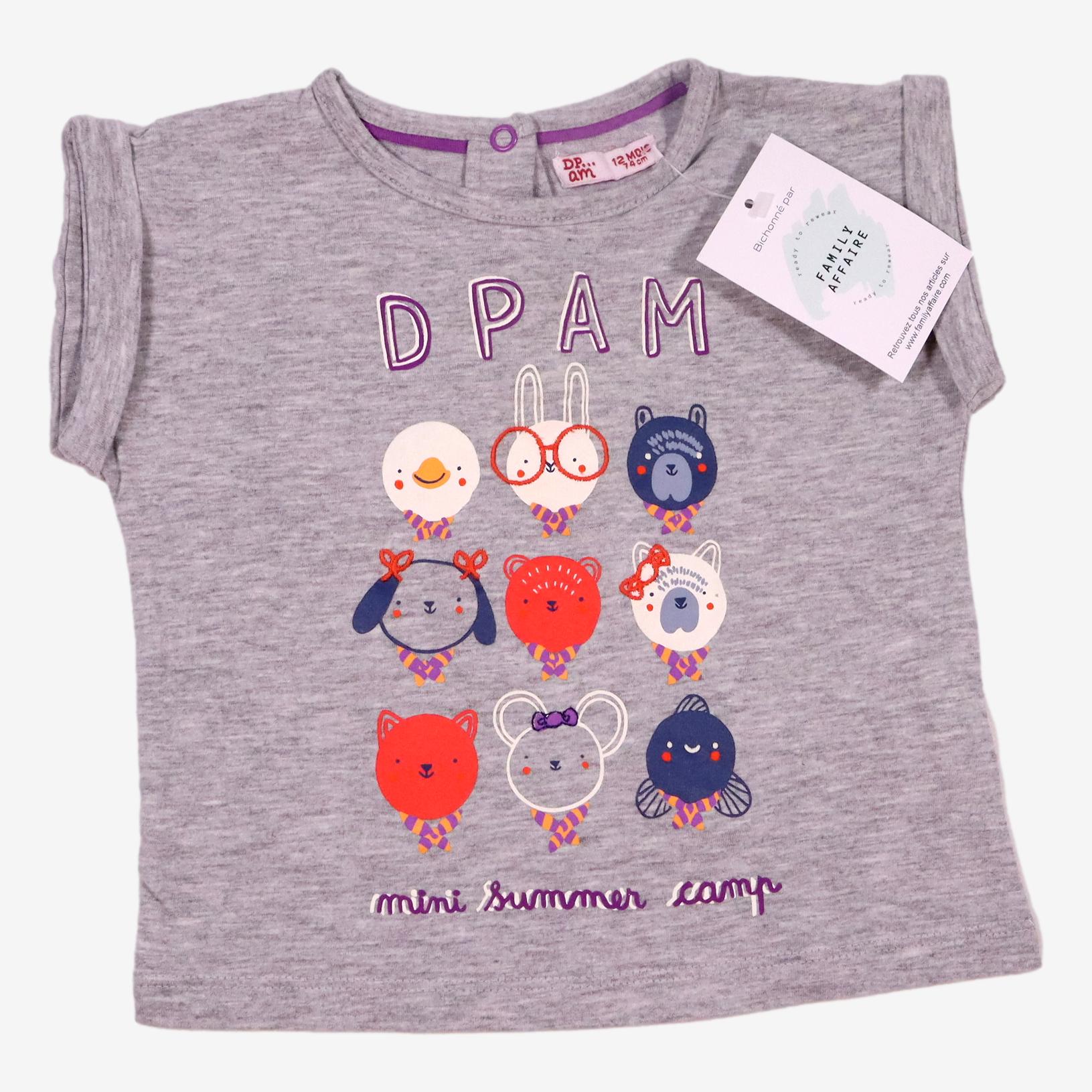 DPAM 12 mois Tee-shirt animaux