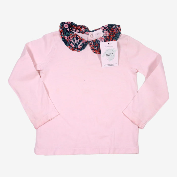 JACADI 4 ans Tee-shirt col claudine rose