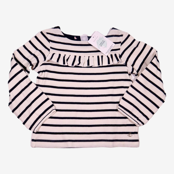 PETIT BATEAU 5 ans Tee-shirt volant marinière