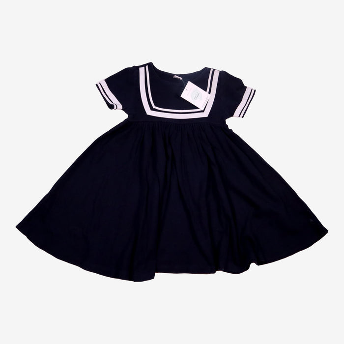 PETIT BATEAU 5 ans Robe col marin bleu marine