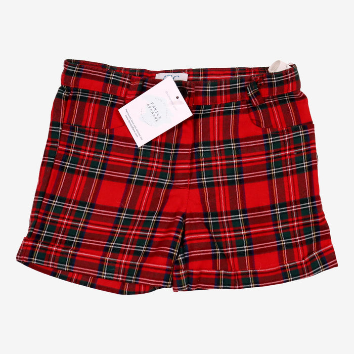 C de C 6 ans short tartan rouge