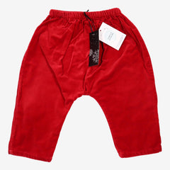 MONOPRIX NEUF 12 mois pantalon en velours lisse rouge