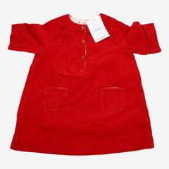 BONPOINT 2 ans robe velours rouge