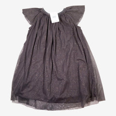 MONOPRIX 8 ans robe en tulle gris et paillettes dorées