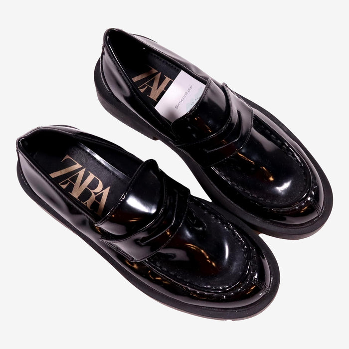 ZARA P34 mocassins vernis noir