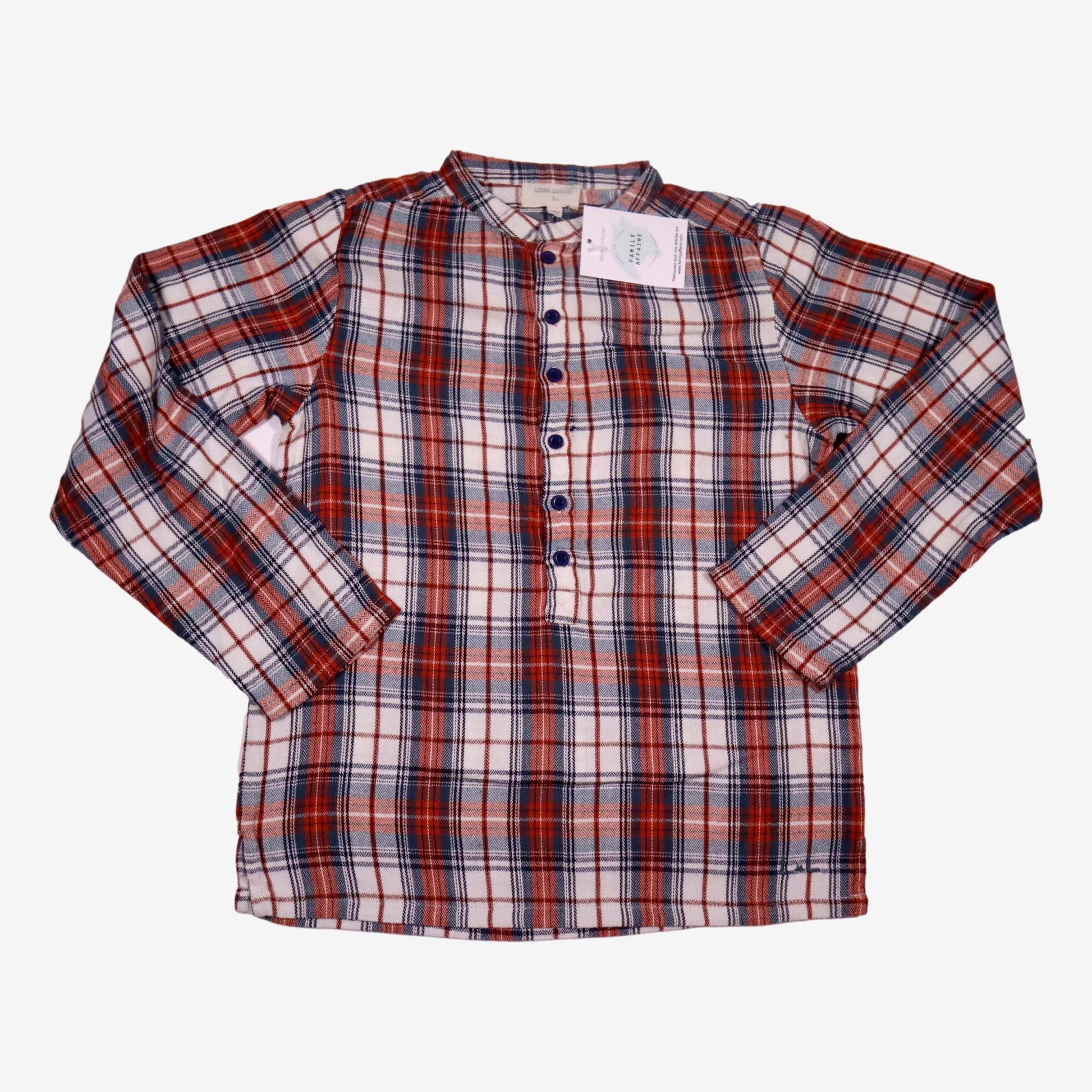 LOUIS LOUISE 10 ans Chemise tartan col officier