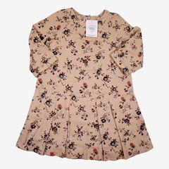 BONPOINT 8 ans Robe beige imprimé fleuri