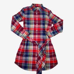 RALPH LAUREN 8 ans Robe chemise à carreaux multicolore