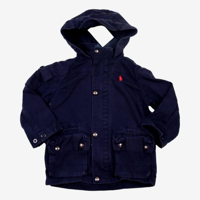 RALPH LAUREN 2 ans Manteau bleu à capuche