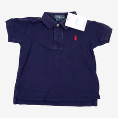 RALPH LAUREN 12 mois polo marine manches courtes