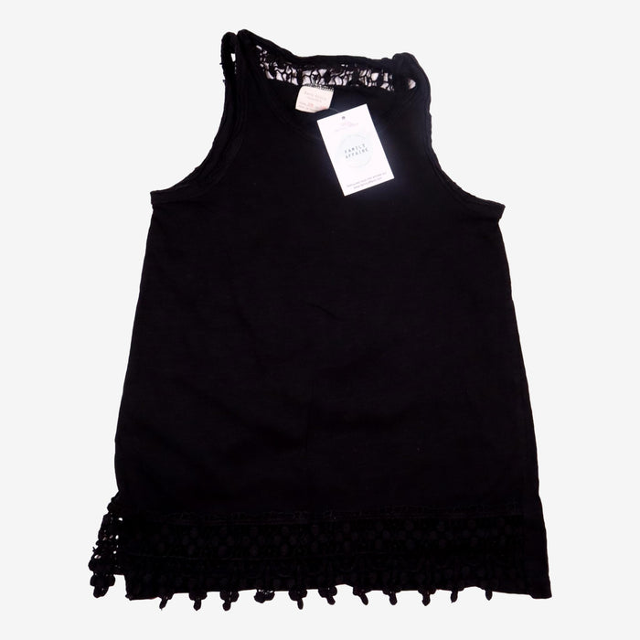 ZARA 7/8 ans Top noir avec dentelle