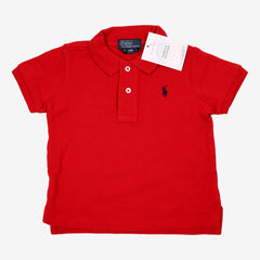 RALPH LAUREN 12 mois polo rouge à manches courtes