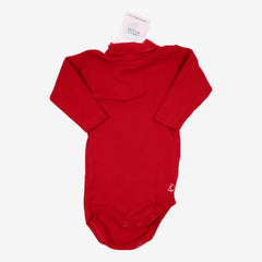 PETIT BATEAU 3 mois body col roulé rouge