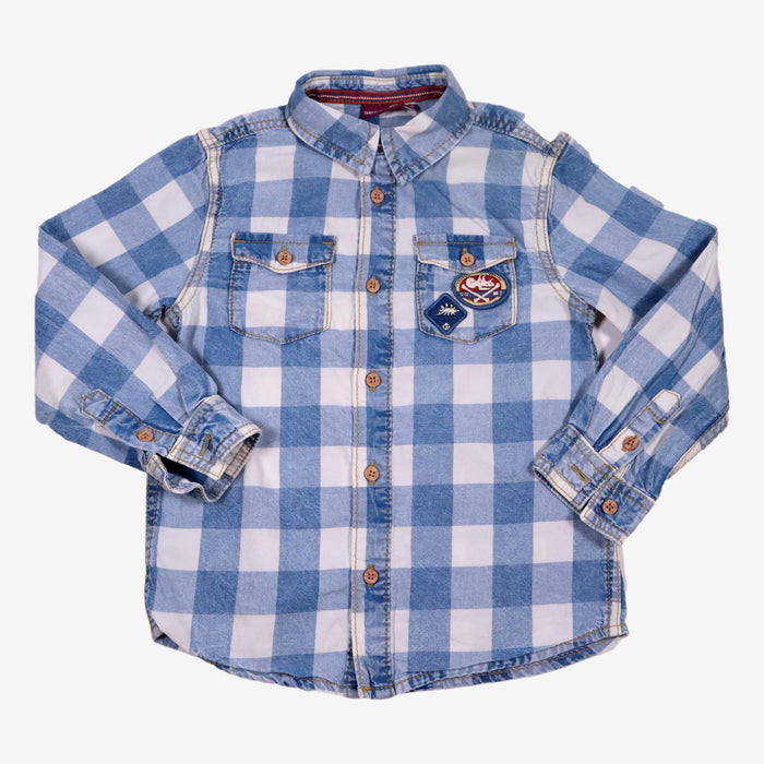 SERGENT MAJOR 5 ans chemise quadrillée bleu