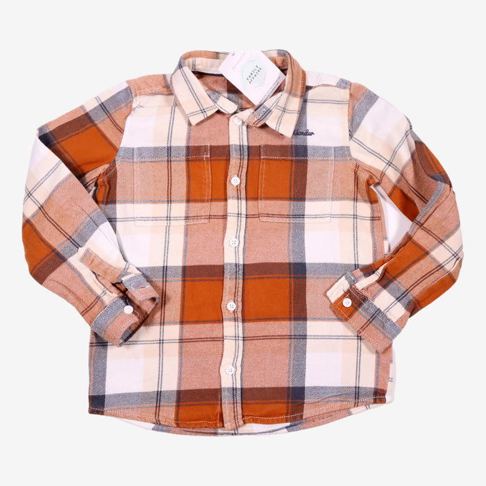 TAPE A L'OEUIL 5 ans chemise quadrillée orange