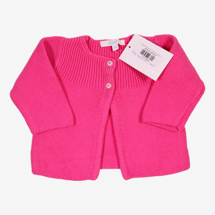 JACADI 1 mois gilet en maille rose