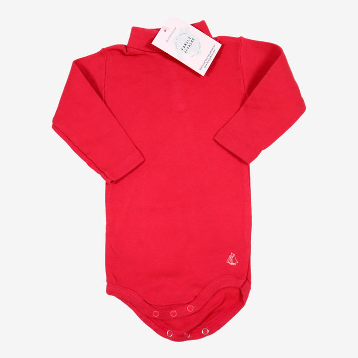 PETIT BATEAU 6 mois body col roulé rose