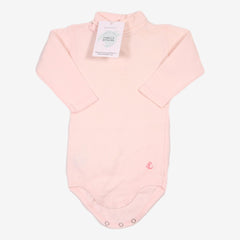 PETIT BATEAU 6 mois body col roulé rose pâle