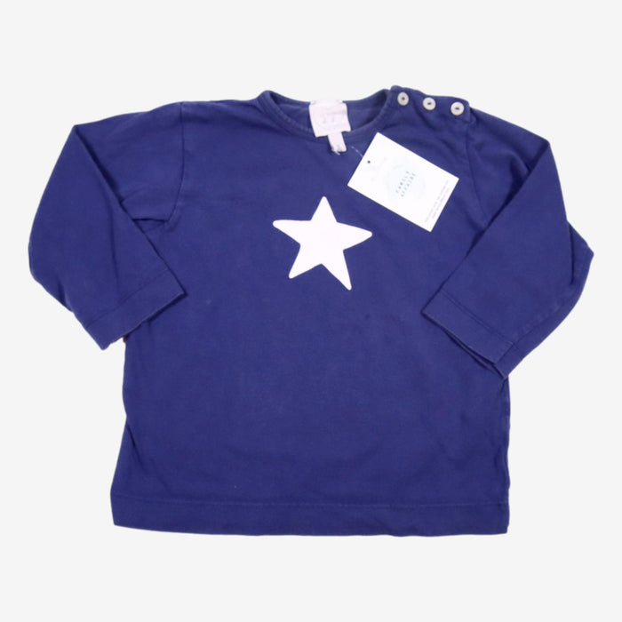 LE PETIT BB 2 ans t-shirt bleu étoile blanche