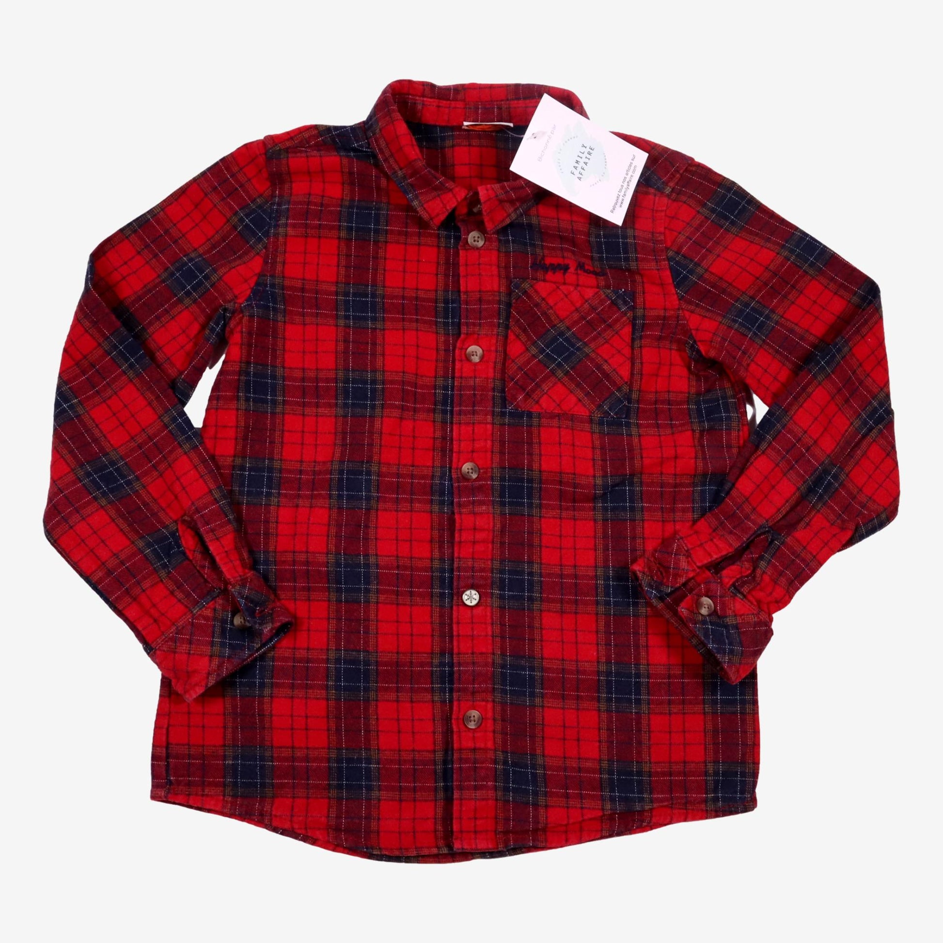 TAPE A L'OEUIL 5 ans chemise quadrillée rouge